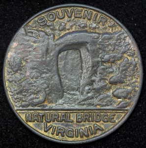 Natural Bridge, Virginia Souvenir Uniface Medal 28mm - Picture 1 of 2