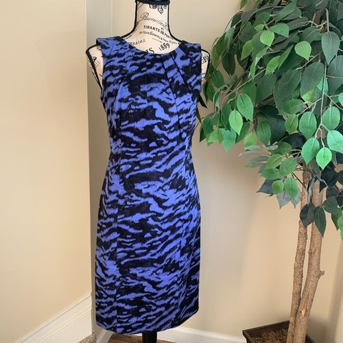 Abito tubino Michael Kors senza maniche stampa animalier viola taglia 4