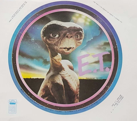 Vintage 1982 E.T. ET Movie Iron On Transfer For T-Shirt - The Extra Terrestrial Cover