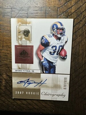 Antonio Pittman 2007 Upper Deck Autograph /699 Rams Auto St Louis Chirography - Image 1 of 2