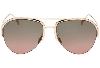 Gafas de sol Tod's TO312-H 28P oro amarillo aviador marco de metal 60-18-135 almohadillas para la nariz Foto 1 de 4