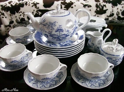 Hutschenreuther Blue Style-Zwiebelmuster Teeservice 22-tlg. NEUWARE 1.Wahl & OVP - Bild 1 von 4