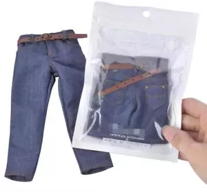 Pantalones de mezclilla informales de figuras de acción masculinas con cinturón para cuerpo de 12 pulgadas - Imagen 1 de 5