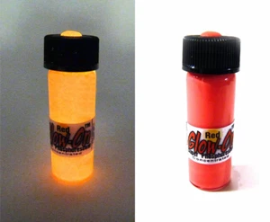 Glow-On RED Leuchtfarbe für Visiere, Angelköder, 4,6 ml Fläschchen, hell - Bild 1 von 12