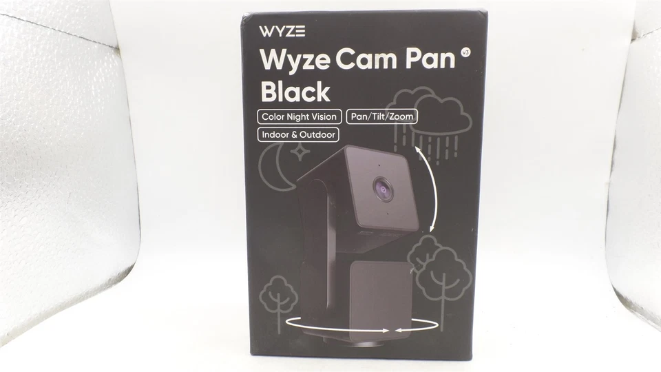 () WYZE Cam Pan v3 Indoor/Outdoor 1080p Wi-Fi Smart Security Camera Black