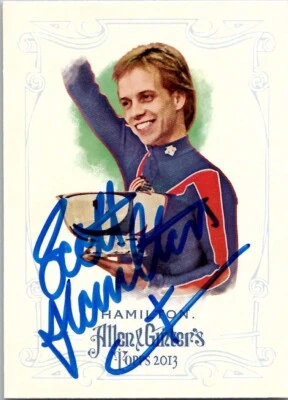 Tarjeta #187 Topps Allen & Ginter 2013 autógrafo firmado por Scott Hamilton Foto 1 de 2