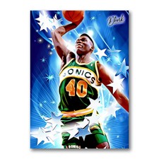 Shawn Kemp Magic Moment Sketch Card Limited 01/10 Dr. Dunk Signed