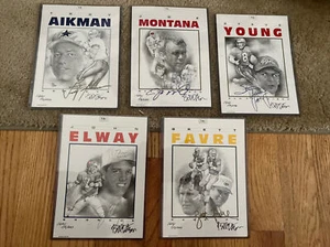 Bill Dotson Signed NFL Limited Edition Quarterback 1996 5 Pieces 5x7 Elway Favre - Picture 1 of 7