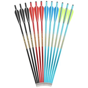 20" 22" Aluminum Crossbow Bolts Arrows Vanes Nocks Archery Bow Hunting Target - Picture 1 of 21