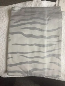 PRATESI EXOTIC WILD STRIPES COTTON PERCALE 1 STANDARD SHAM SILVER GRAY ITALY NEW - Picture 1 of 5