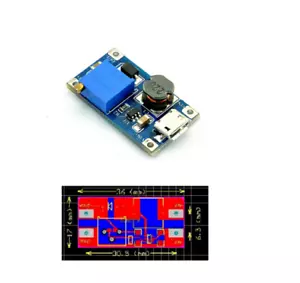 DC 2A Booster Board ingresso modulo step-up da 2/24V a 5V / 9V / 12V / 28V USB MICRO - Foto 1 di 1