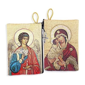 Guardian Angel & Virgin Mary Donskaya,  Rosary Pouch Case - Picture 1 of 1
