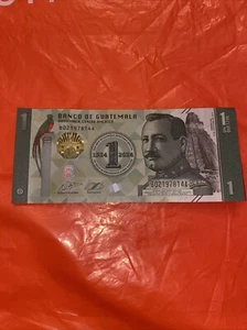guatemala banknoten 1 Quetzal Gedenkmünze Stempelglanz - Bild 1 von 2