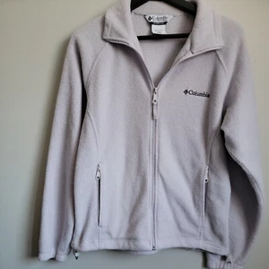 Columbia Jacket Womens Medium Gray Fleece Full Zip Outdoors Casual Ladies - Picture 1 of 7