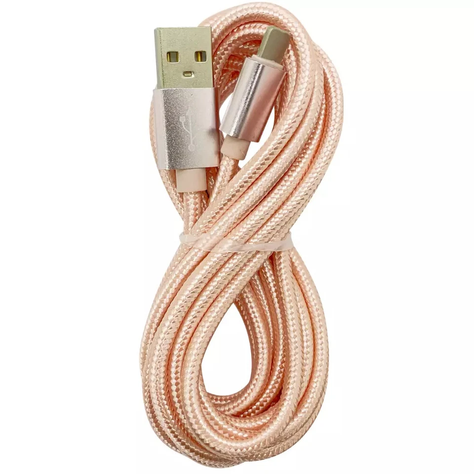 100Pcs 6Ft Braided Charger Cable USB Charging Cord For iPhone 14 13 12 11 8 7 6 - Image 1 of 4