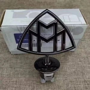 Negro Brillante PARA Genuino Maybach Capucha Emblema Ornamento Insignia Standing Star Edition - Imagen 1 de 4