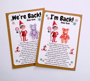 Elf Arrival Pocket Bear Card On The Ledge Ideas Letter Goodbye Props Accessories - Picture 1 of 16