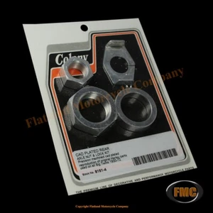 Colony 8161-4, Rear Axle Nut & Lock Kit, 1930-1972 Big Twins, Cad Plated - Bild 1 von 1