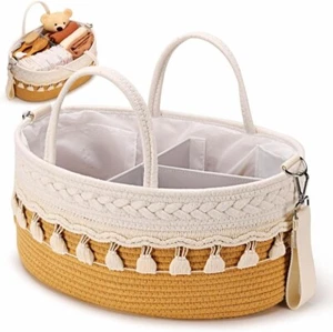 SEBRAM Baby Nappy Caddy Organiser for newborn baby essentials with Insulated Bot - Picture 1 of 11