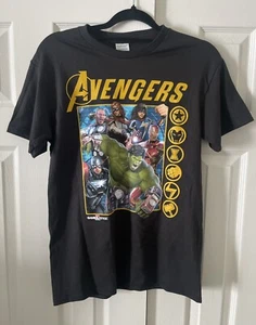 Camiseta vintage rara de los Vengadores de Marvel para hombre pequeña negra nueva con etiquetas - Imagen 1 de 7