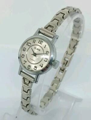 Reloj Pulsera Vintage SLAVA Hermoso 17 Joyas Mecánico Mujer URSS Años 70 Foto 1 de 4