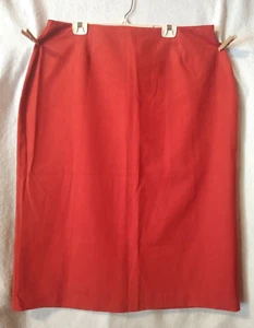 Falda para mujer Courtenay 24W roja línea A gamuza poliéster ranura trasera larga nueva sin etiquetas - Imagen 1 de 5