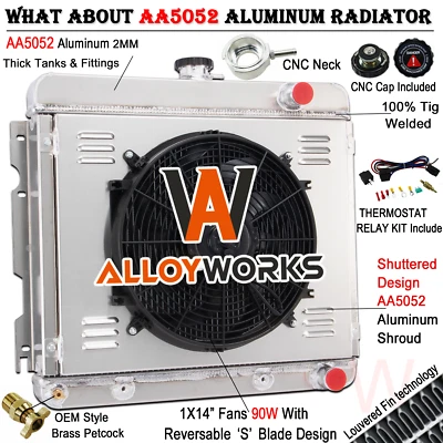 3 Row Radiator Shroud Fan For 1967-1973 70 Plymouth Valiant Duster Dodge Dart L6 - Image 1 of 4