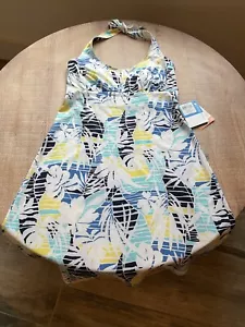 Columbia Womens Size Small Sundress NWT Halter Stretchy Blue Multi - Picture 1 of 13