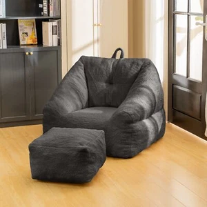 Bean Bag Chair Filler Bean Bag Sofa Tufted Soft Stuffed Filling Fluffy Lazy Sofa - Picture 1 of 7