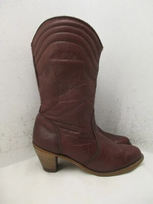 Botas Dexter Shoemakers To America para mujer de cuero borgoña de media pantorrilla talla 8,5 M Foto 1 de 4