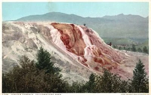 Wyoming WY, Júpiter Terrace, Naturaleza, Parque Nacional de Yellowstone, Postal de Colección - Imagen 1 de 2