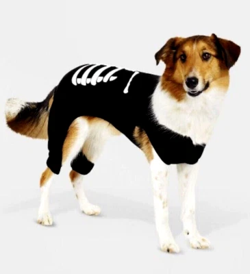 Hyde & Eek Pijama Grande Halloween Disfraz Mascota Perro Gato Huesos Esqueleto Negro Nuevo Foto 1 de 4