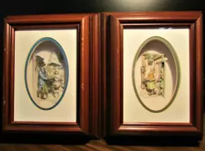 TWO (2) BEAUTIFULLY HAND-MADE VINTAGE ANTON PIECK FRAMED 3D SHADOW BOXES - Picture 1 of 1