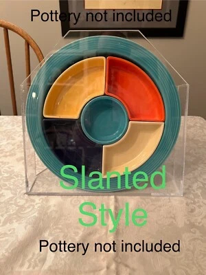 Plexiglass Vintage Fiesta Relish Tray slanted Tabletop Model, No Pottery - Изображение 1 из 4