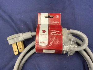 Smart Choice 6' 50 Amp 3-Wire Range Cord - Gray - Picture 1 of 3
