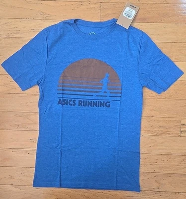 Camiseta Asics Sunrise Runner Gráfica SSS Azul Para Hombre Talla XS 2031C811 424 Foto 1 de 4