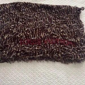 Louis Vuitton Etole Leopard großer Schal Stola Tuch Kaschmir Seide Fransen Logo - Bild 1 von 24