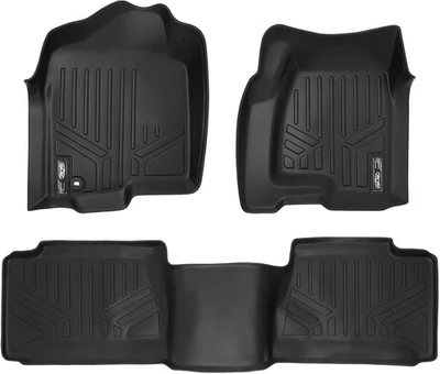SMARTLINER Floor Mats 2 Row Liner Set for 1999-2006 Chevrolet Silverado Black  - Image 1 of 4