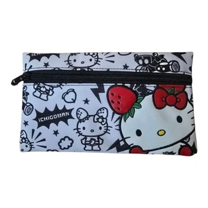 Portafoglio Ichigoman Hello Strawberry Kitty vinile 2012 rosso chiusura zip mai usato - Foto 1 di 8