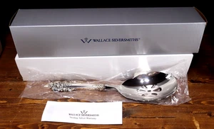 Wallace Silver Grande Baroque Sterling, 1941 Pierced Spoon w/Stainless Bowl NIB! - Picture 1 of 6