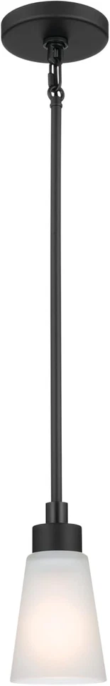 Kichler Lighting 52444BK Erma 1 Light Black Mini Pendant Ceiling Light