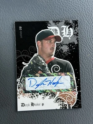 RARE! 2008 Just Minors Black Glossy Edition 1/1 Deryk Hooker #JF-25 AUTO - Image 1 of 2