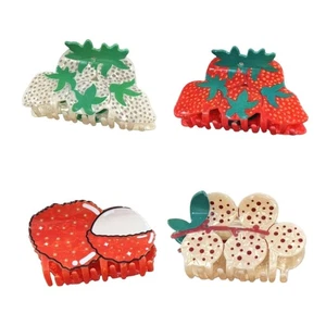 Colorful Fruit Styles Hair Claw Clip Friendly Perfect For Ponytails And Buns - Picture 1 of 12