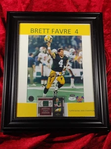 Fotografía Autografiada Brett Favre 8x10" Auténtica Certificada con Tarjeta - Imagen 1 de 6