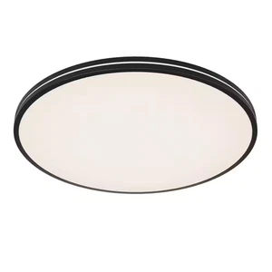Athos 21 In. 1-Light Modern Black Integrated LED 5 CCT Flush Mount Ceiling Light - Picture 1 of 11