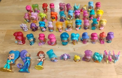 Lot of 50 Shimmer Shine Teenie Genie Mini Figures Mixed Opaque Hair And More.... - Image 1 of 4
