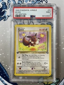 PSA 9 Pokémon TCG 1999 Eevee 51/64 Jungle 1st Edition - Picture 1 of 2