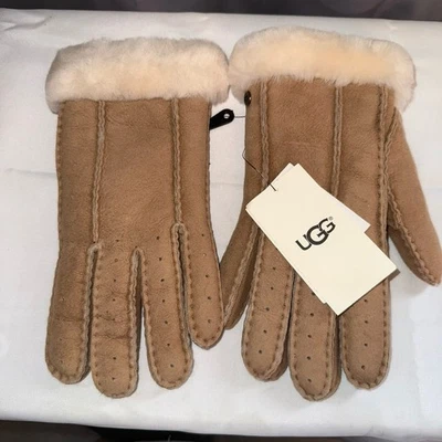 Guantes de gamuza UGG para mujer de piel de oveja suave castaño L $155 regalo de invierno Foto 1 de 4