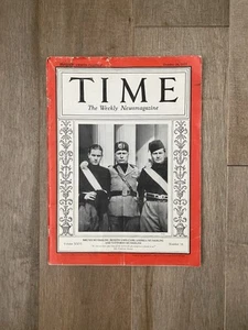 TIME MAGAZINE October 28, 1935 Bruno, Benito, Vittorio Mussolini Vol. XXVI #18 - Picture 1 of 6