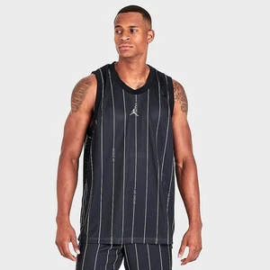 Jordan Basketball Trikot Herren Größe 2XL schwarz weiß Nadelstreifen Taxi Panda Oreo neu mit Etikett - Bild 1 von 13